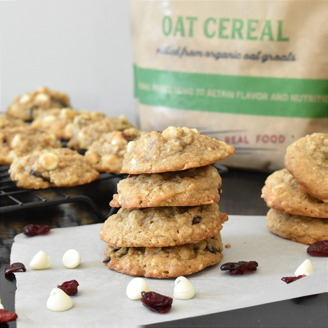 Image of White Chocolate Dried Cranberry Oatmeal Cookie Recipe