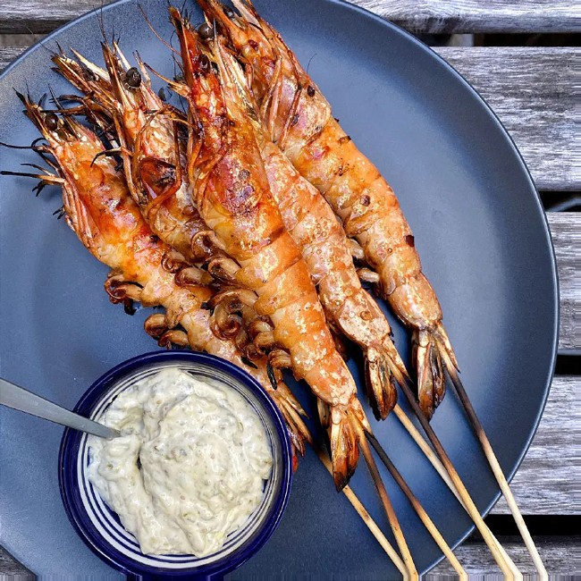 Image of Truffled Prawns with Tartar Sauce