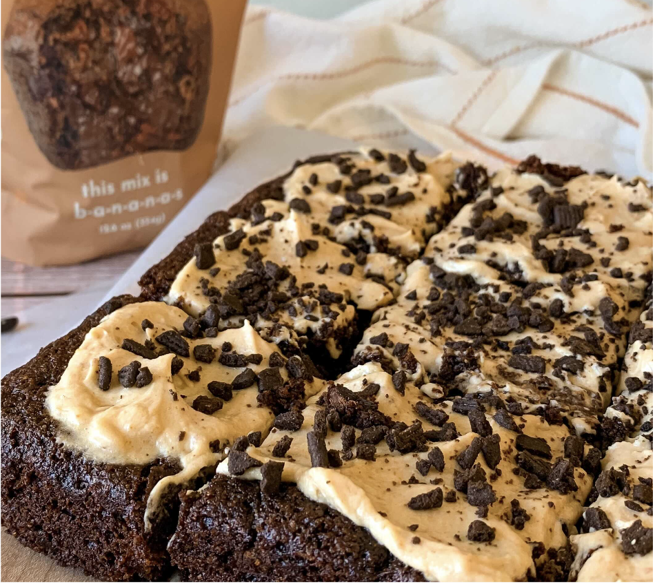 Image of Frosted Mocha Chip Banana Bread Brownies