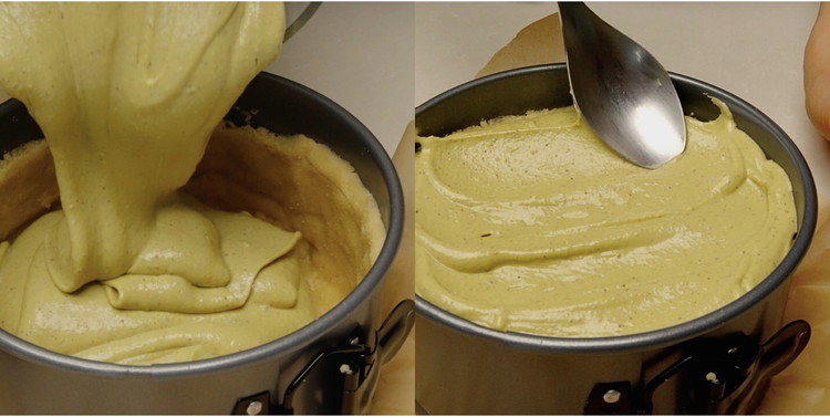 Image of Add the filling to the crust and smooth out the top with a spatula.