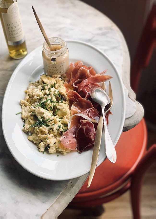 Image of Scrambled Eggs with Truffle Butter