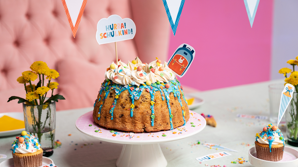 Saftiger Gugelhupf-Kuchen zur Einschulung