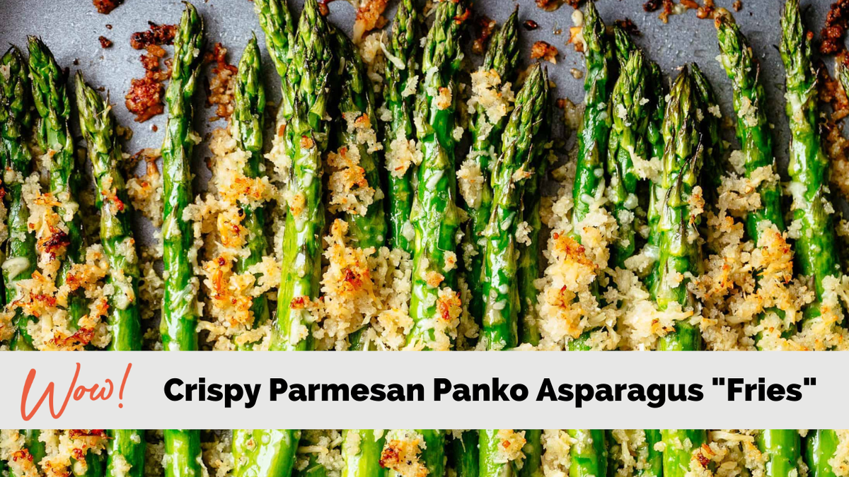 Crispy Parmesan Panko Asparagus Fries