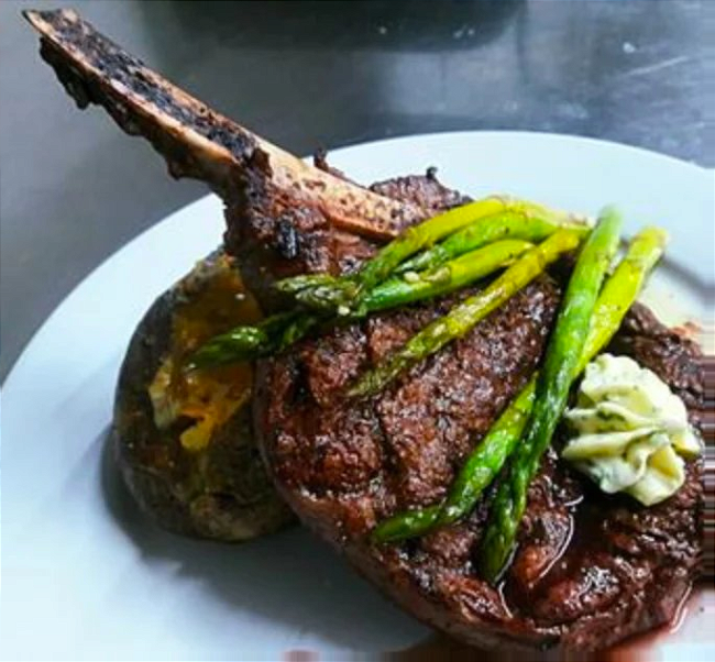 Image of Elk Rib Chops with Rosemary Butter