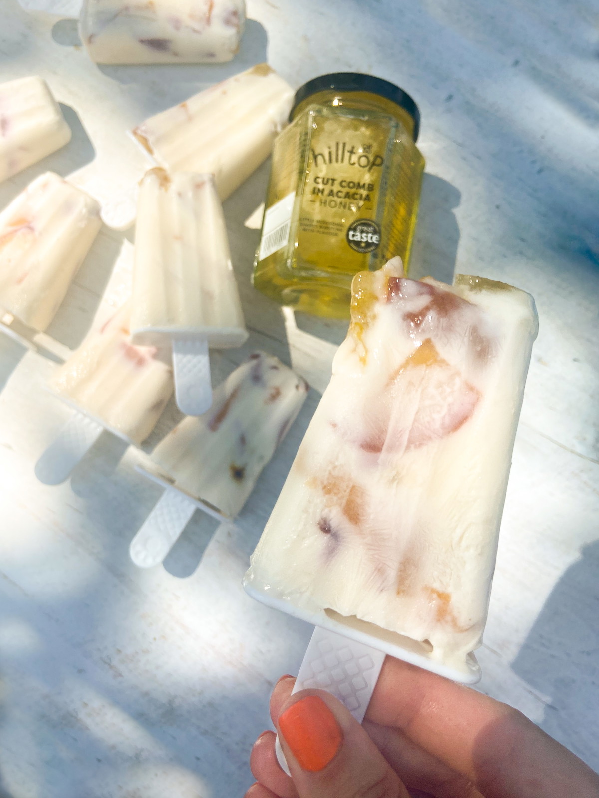 Peach & Honey Ice Cream Pops