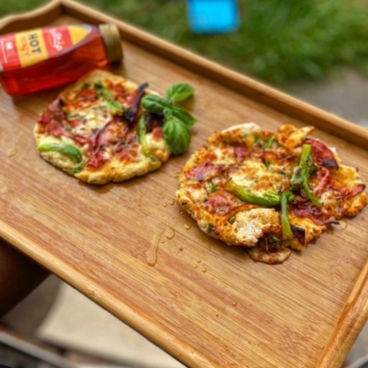 Hot Honey Roast Ham Pizza With Peppers & Mozzarella (GF)