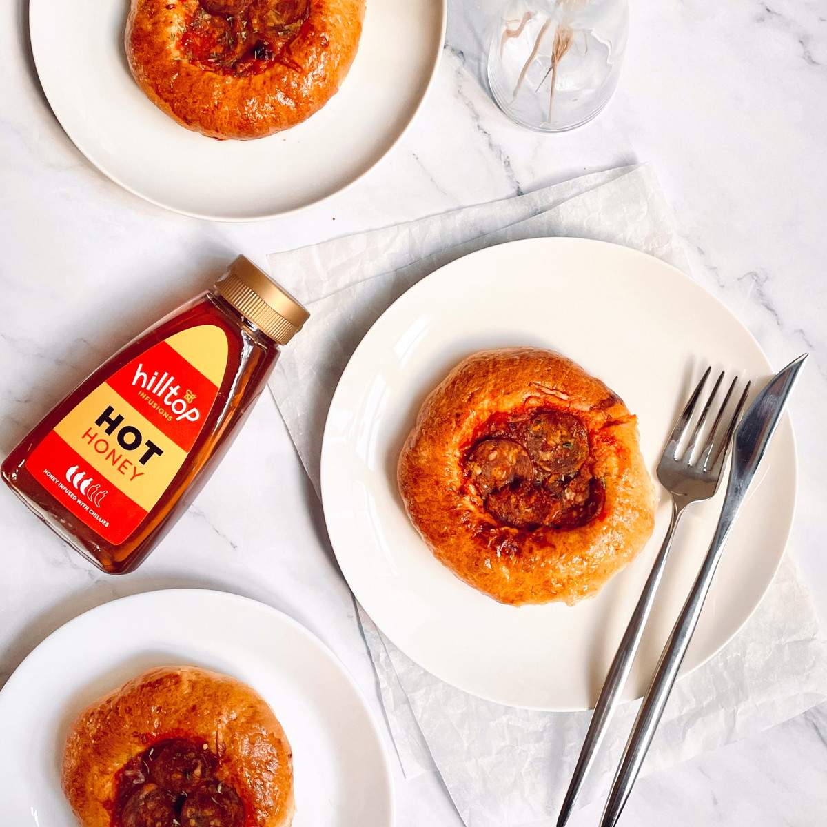 Hot Honey Pizza Buns