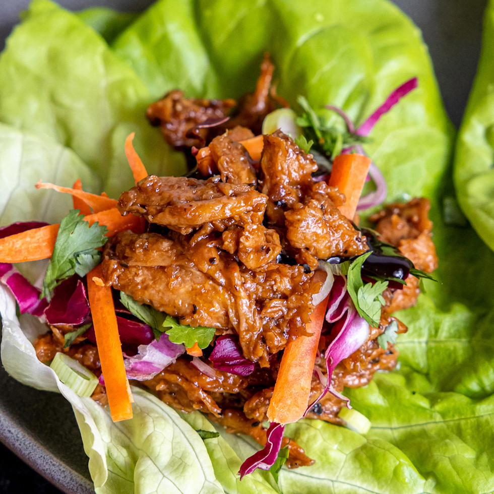 Pulled BVQ Lettuce Wraps