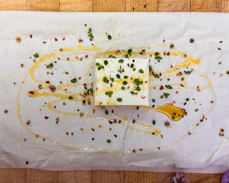 Image of Spread out two phylo sheets and brush with olive oil,...