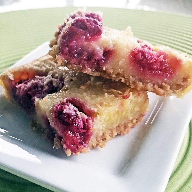 Image of Lemon Coconut Raspberry Squares