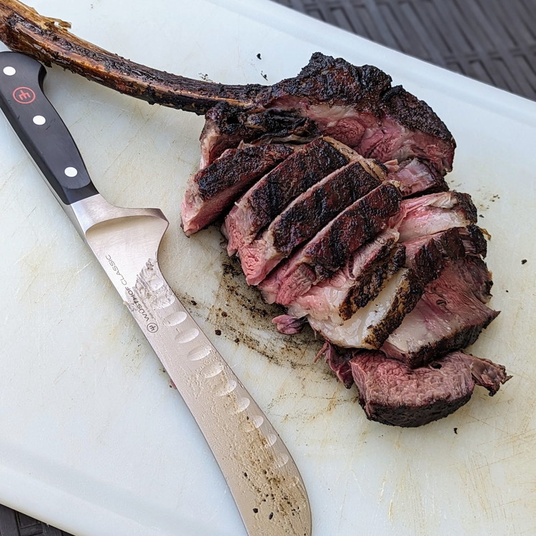 Image of Remove steak, slice, and top with finishing salt if you want and even bigger flavor pop.