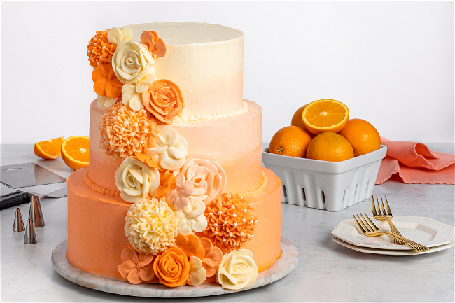 Image of Tiered Orange Poppyseed Cake