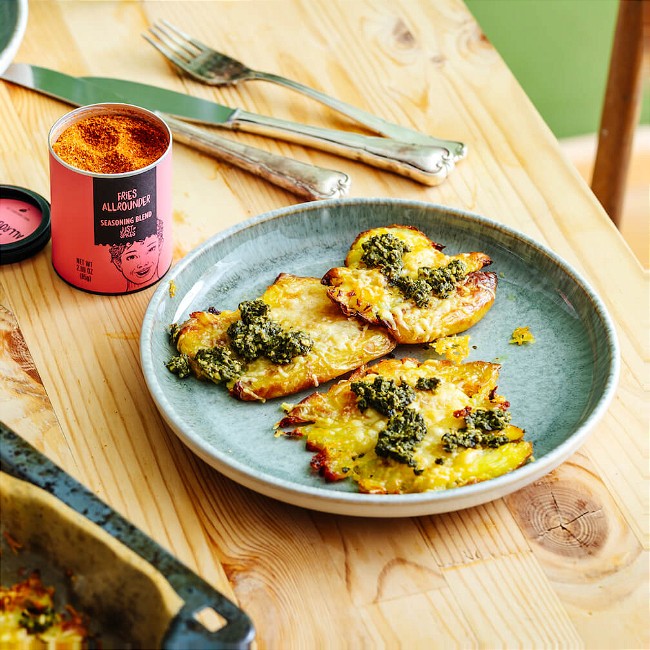 Image of Smashed Potatoes with Pesto