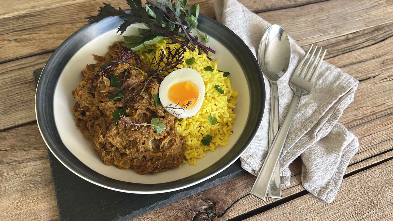 Image of Beef Rendang Curry with Pilau Rice
