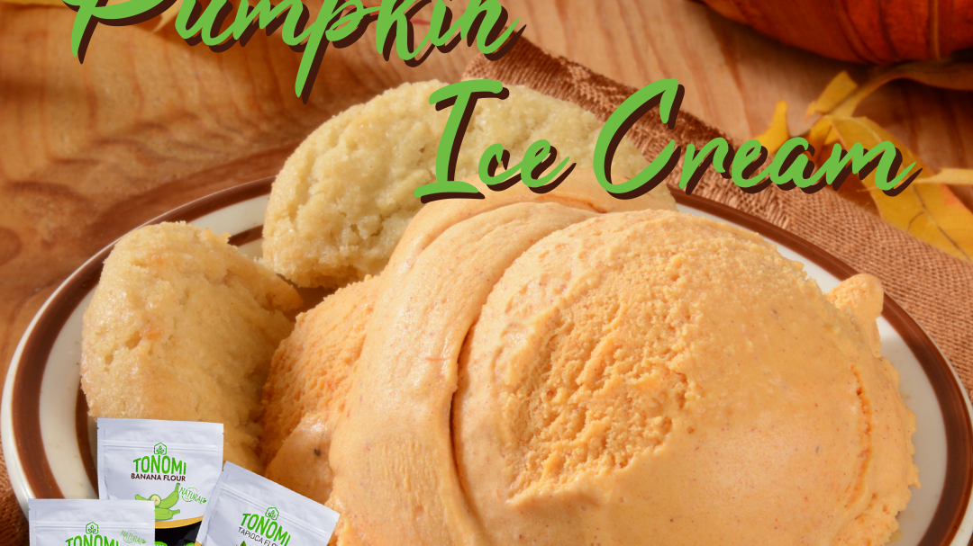 Image of Creamy Delight: Homemade Pumpkin Ice Cream with Tapioca Flour