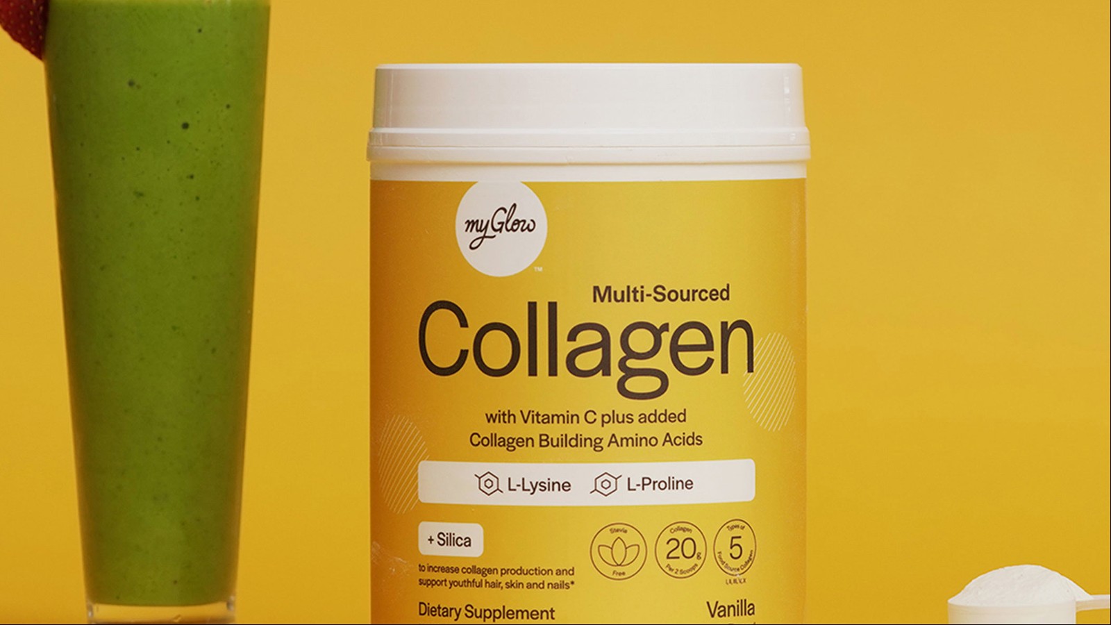 Image of Vanilla Collagen Tropical Greens Smoothie