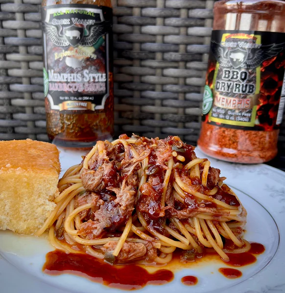 Memphis Style BBQ Pork Shoulder Spaghetti