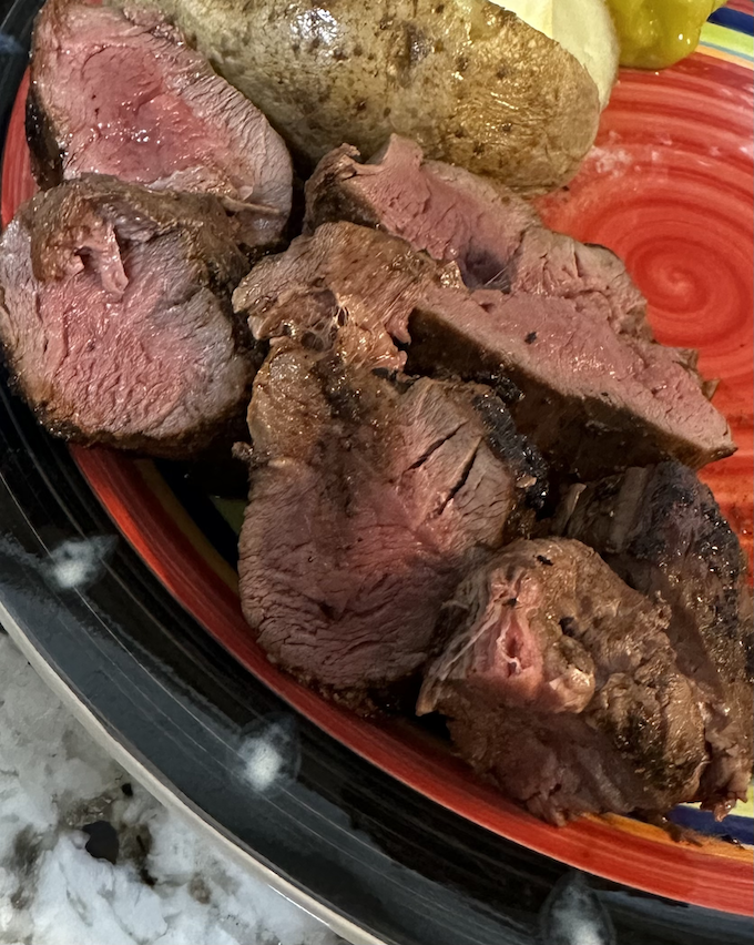 Image of Allow the tenderloin to rest for five minutes before serving. 