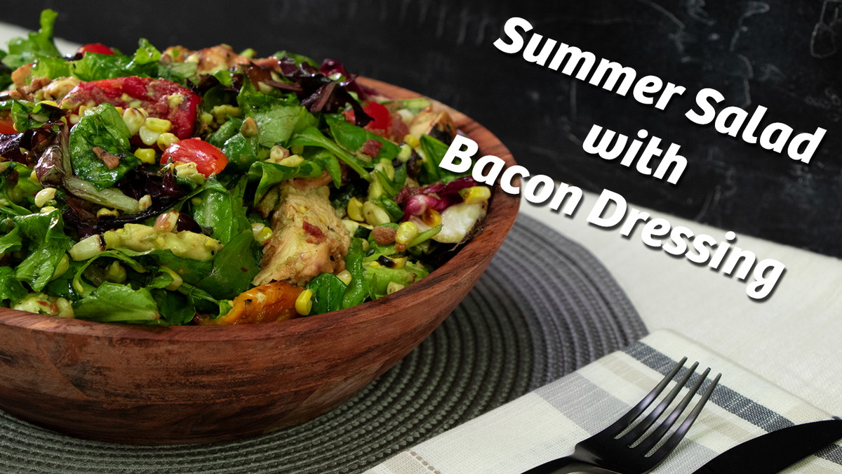 Summer Salad with Bacon Dressing