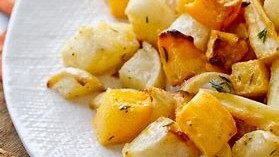 Image of Baked Root Vegetables with sweet ginger glaze
