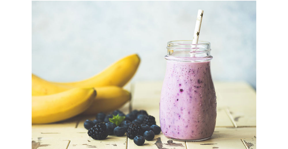Banana, Blackcurrant and Blueberry Smoothie