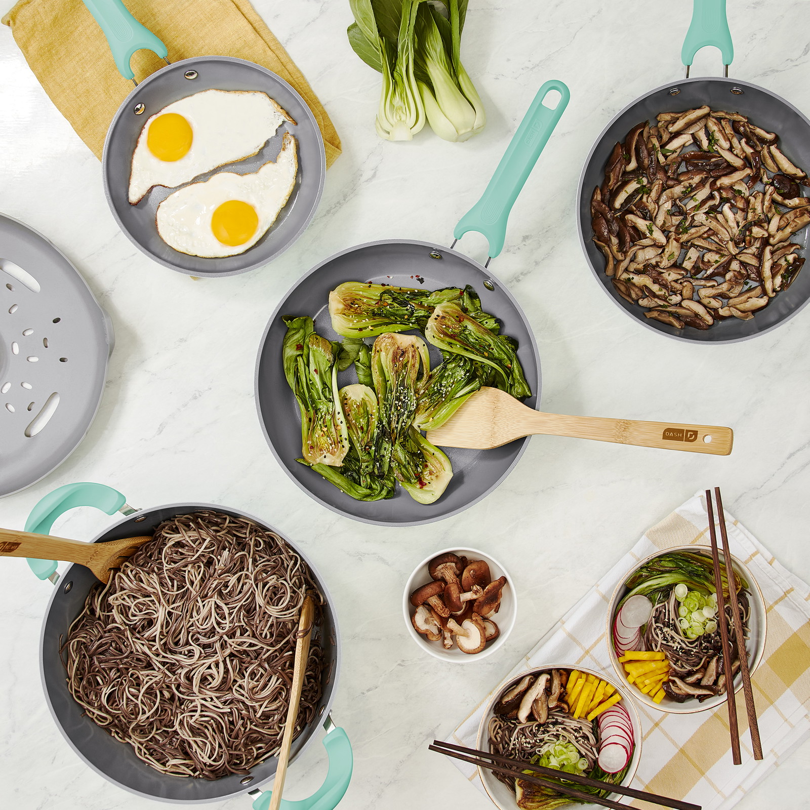 Shiitake and Sesame Soba Noodle Bowl