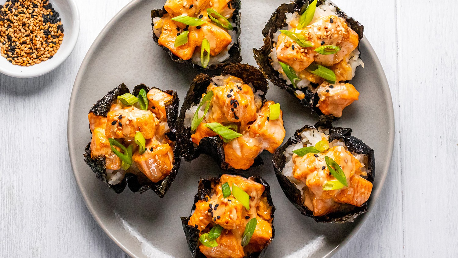 Image of Baked Salmon Sushi Cups