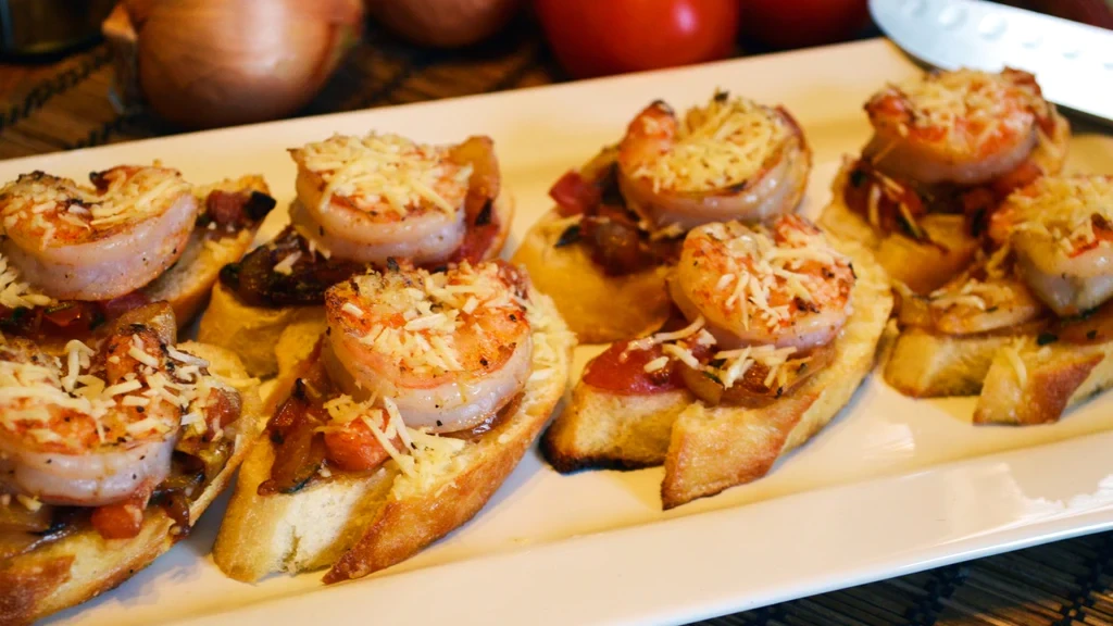 Image of Grilled Shrimp Bruschetta