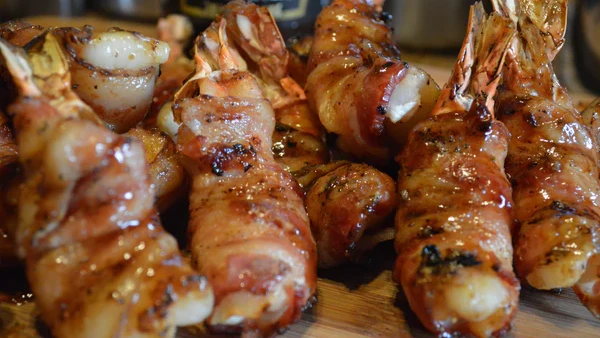 Image of Bacon Wrapped Garlic ' N Herb Shrimp