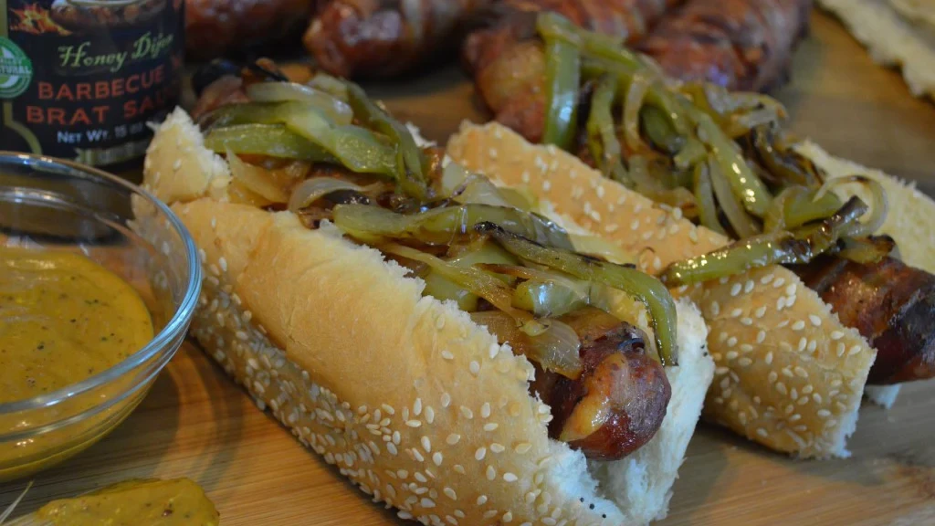 Image of Smoked Bacon Philly Cheese Brats