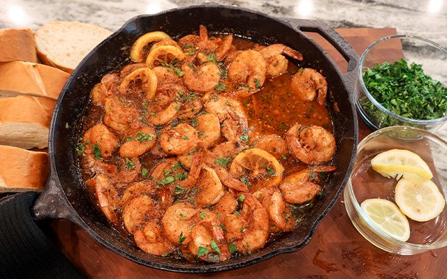 Image of Season shrimp with The BBQ Rub and add to the...