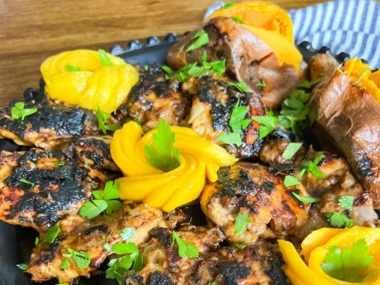 Image of Grilled Mango Chicken Thighs