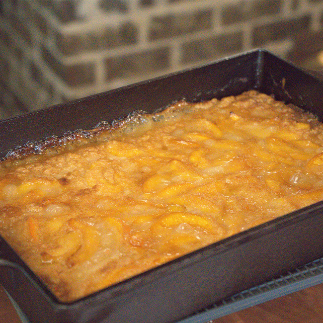 Smoked Peach Cobbler