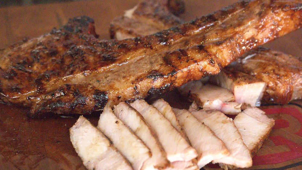 Image of Japanese Inspired Tomahawk Pork Chops: Infused With Ginger, Soy, and Garlic