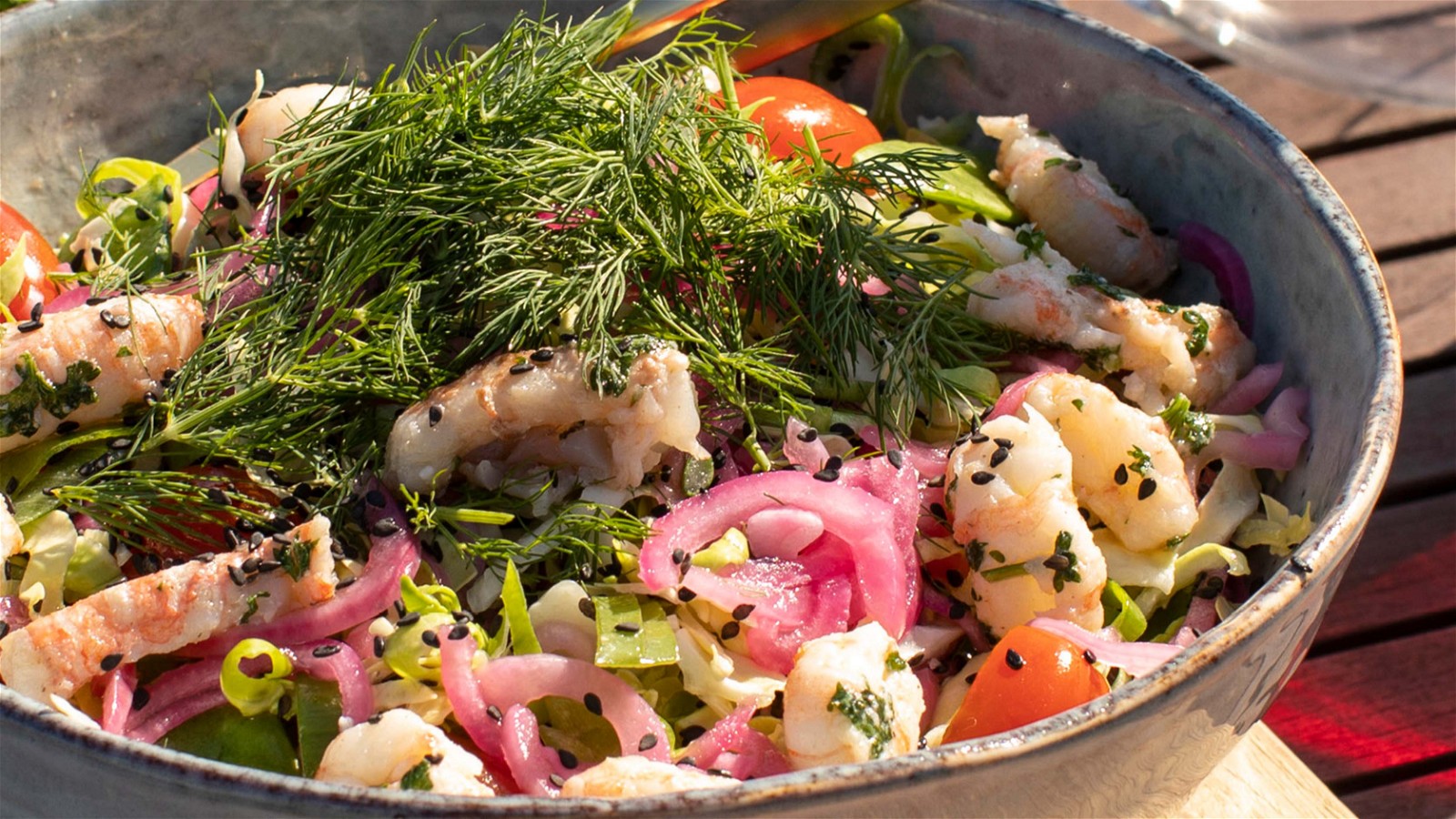 Image of Sommersalat med grillede jomfruhummerhaler