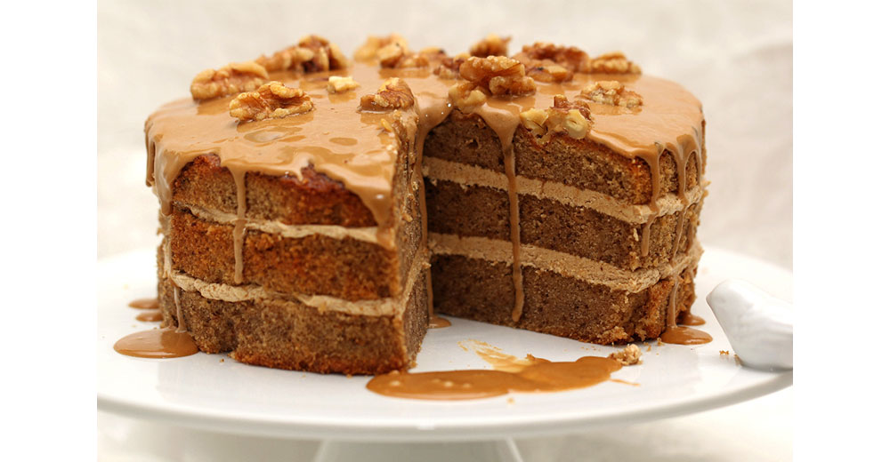 Ricetta della torta al caffè e noci