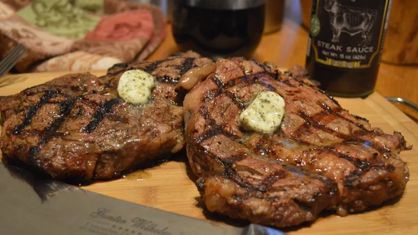 Image of Parmesan Garlic Ribeye with Truffle and Herb Compound Butter