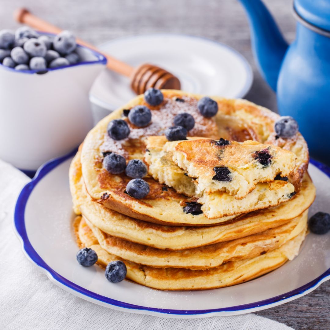 Blueberry, Lemon & Ricotta Pancakes