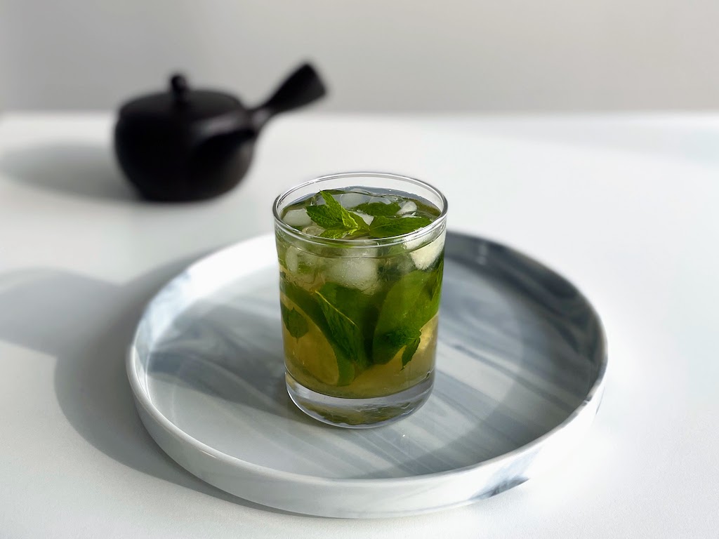 Hojicha Mojito Mocktail