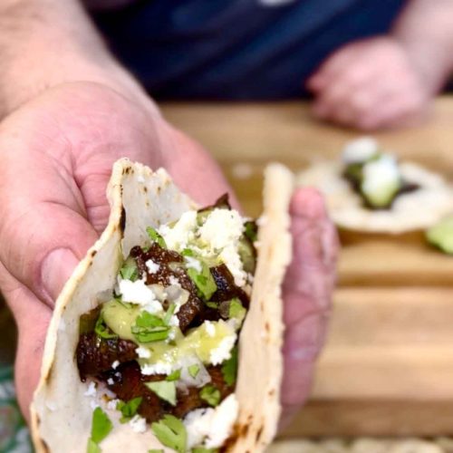 Chef Fig’s Salsa Cinco Carne Asada Tacos