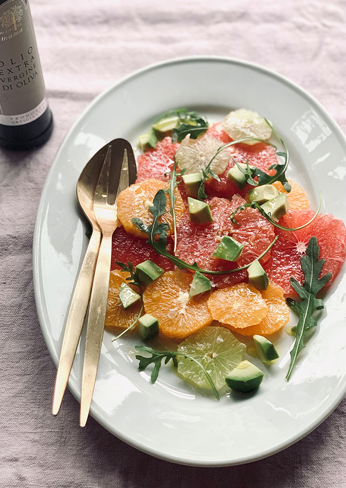 Citrussalat med ekstra jomfruolivenolie