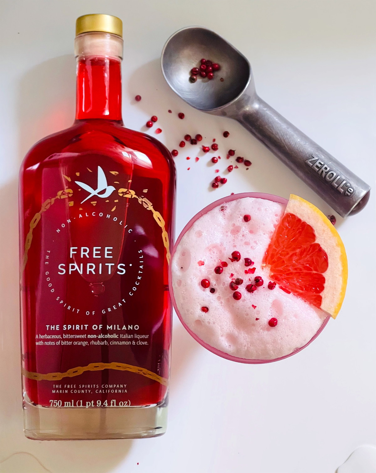 The Spumoni Spritz (Non-Alcoholic)