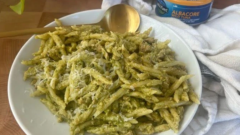 Creamy Basil Protein Pasta | Wild Planet Foods recipe