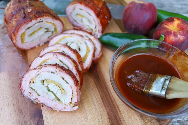 Image of Peach Jalapeno Stuffed Pork Tenderloin  