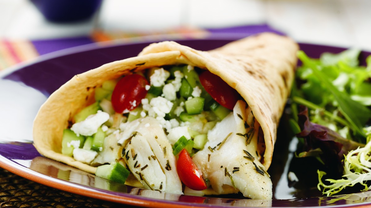 Image of Alaska Halibut Tacos with Cucumber Salsa