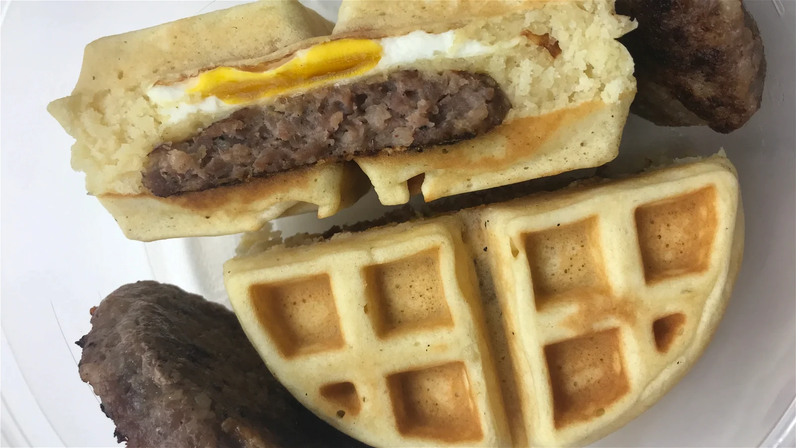Image of Sausage, Egg, and Cheese Stuffed Waffle