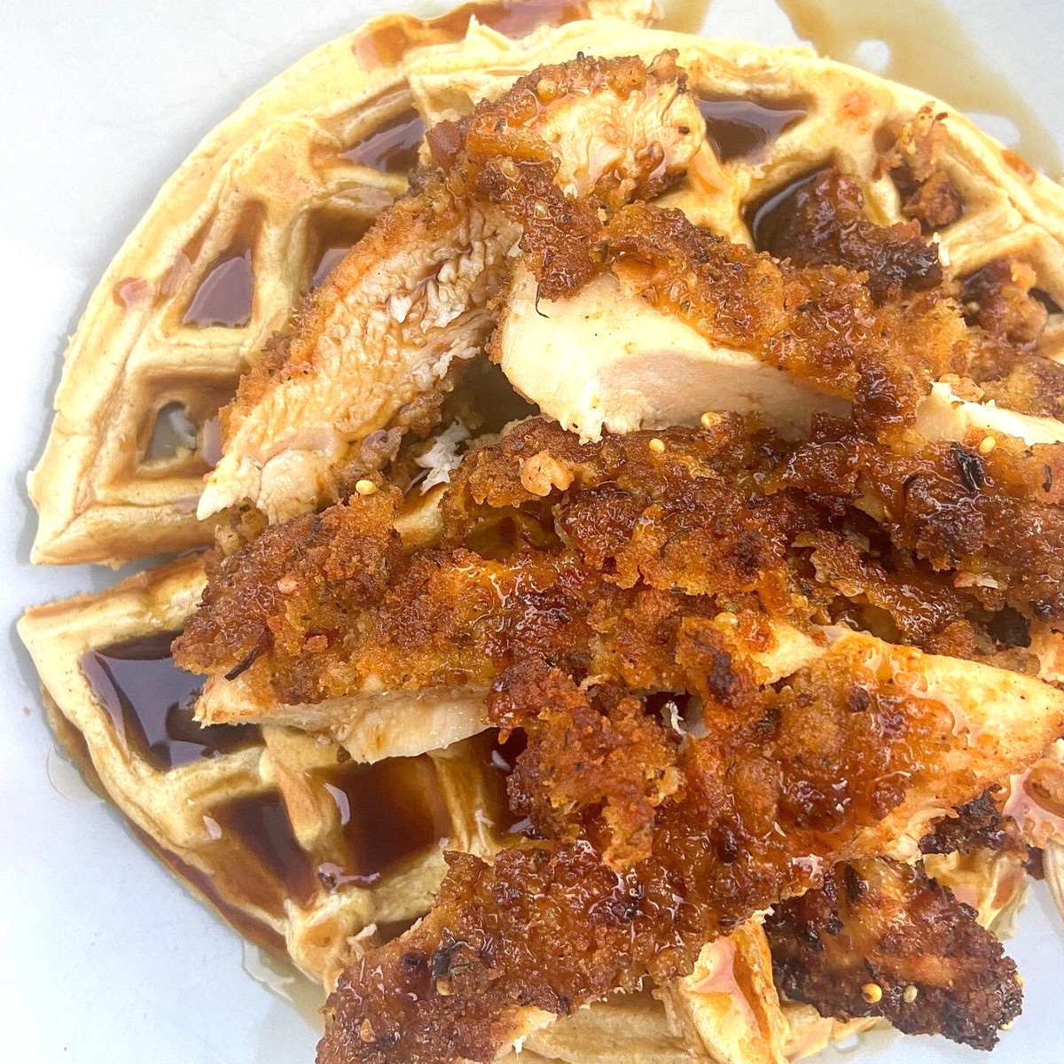 Cajun Chicken Protein Waffles