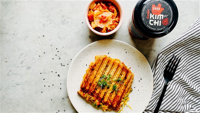 Image of Grilled Cheese Kimchi Sandwich