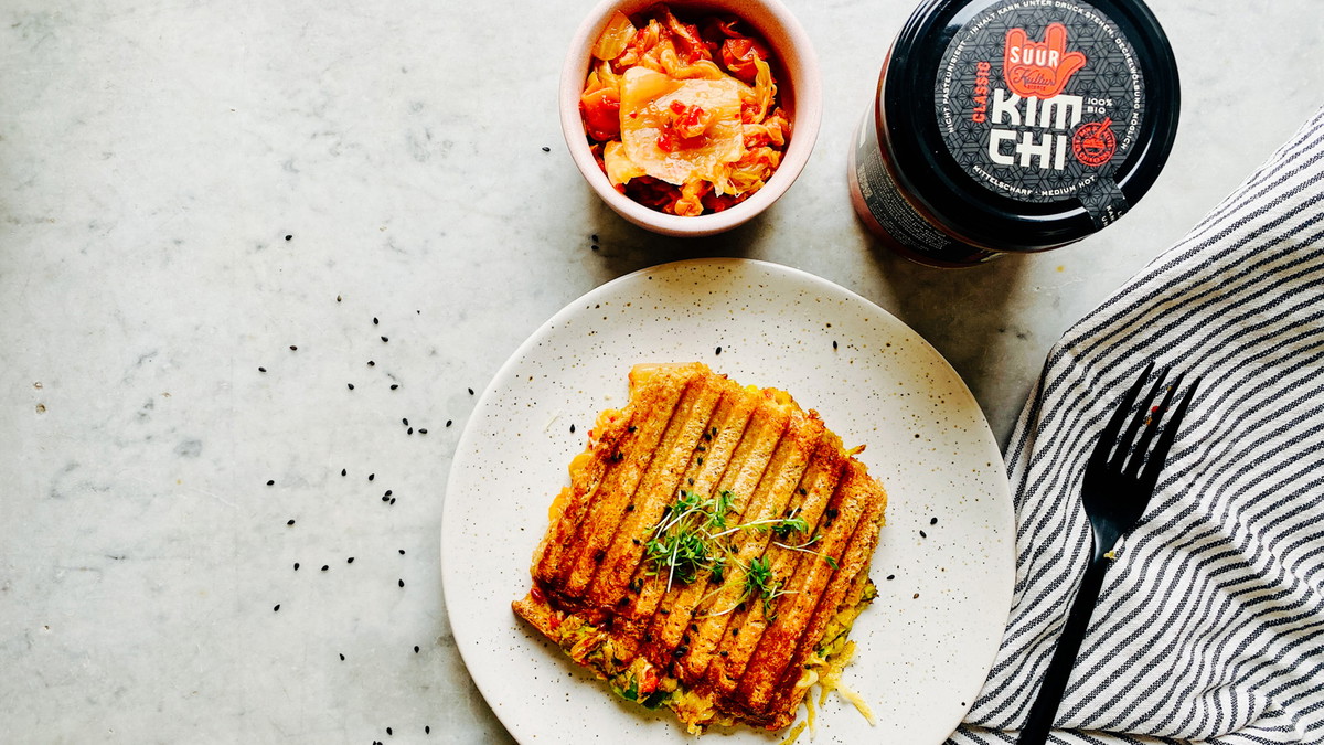 Grilled Cheese Kimchi Sandwich