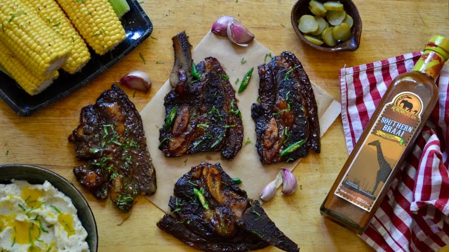 Image of Slow-Cooked, Southern Braai Basted Beef Short Rib